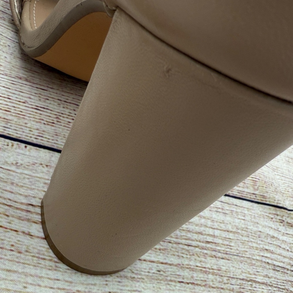 Steve Madden Beige Block Heel Sandals - Picture 6 of 11
